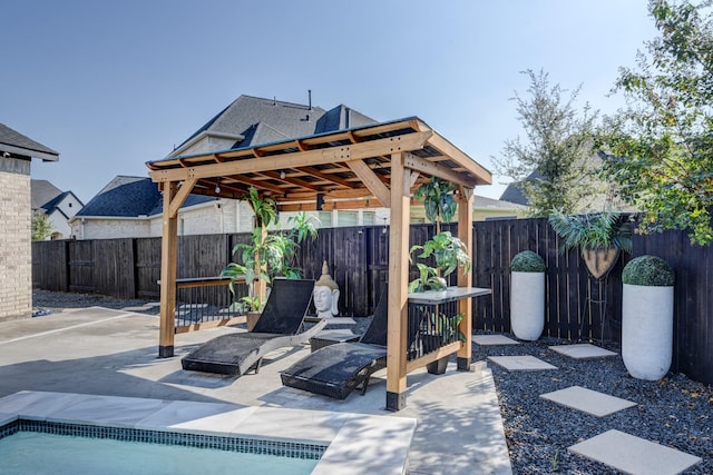 view of patio / terrace with a pergola