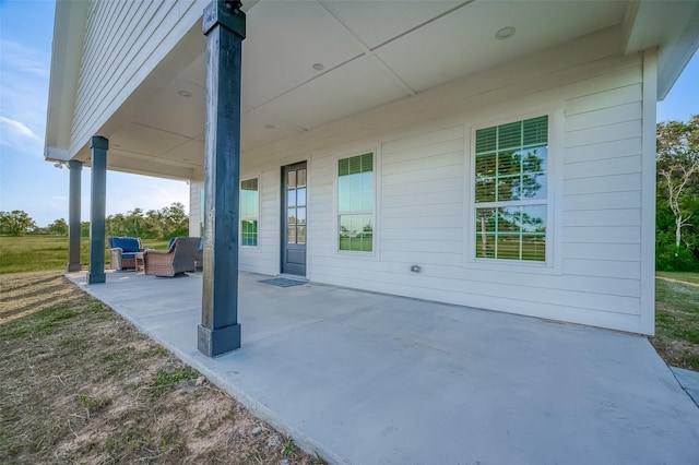 view of patio featuring outdoor lounge area