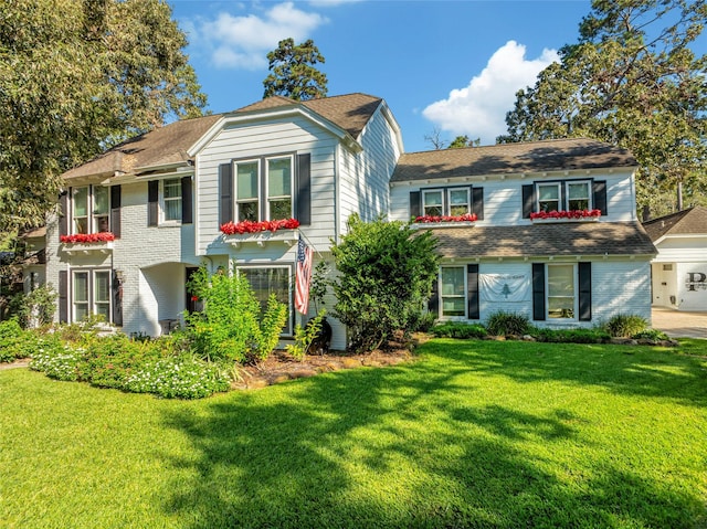 view of front of property with a front yard