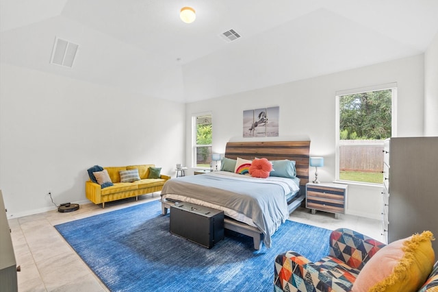 view of tiled bedroom