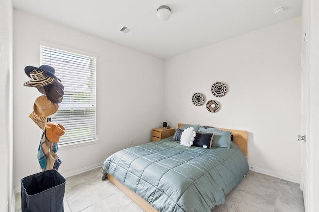 view of tiled bedroom