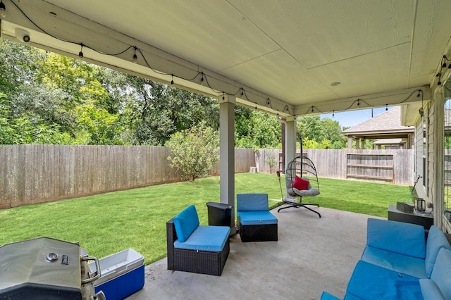 view of patio / terrace featuring grilling area