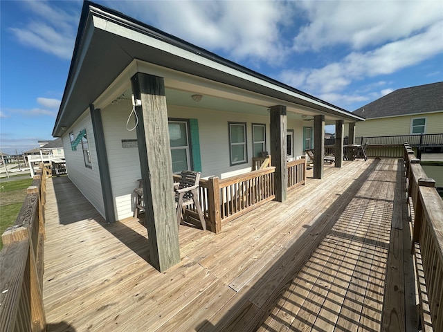 view of wooden terrace