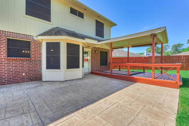 view of patio / terrace with a wooden deck