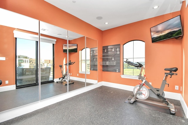 view of workout room