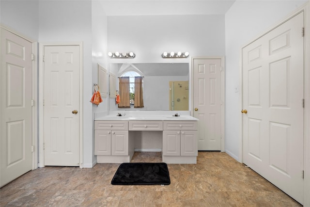 bathroom with vanity