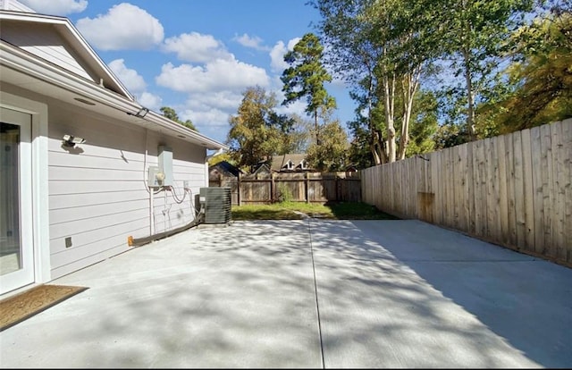 view of patio / terrace featuring central AC