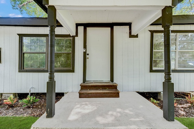 view of doorway to property