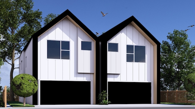 view of home's exterior featuring a garage