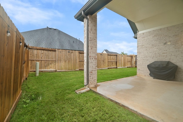 view of yard featuring a patio