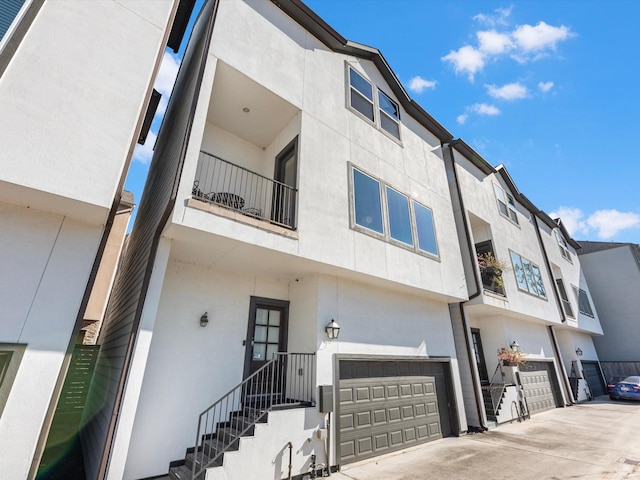 view of property with a garage