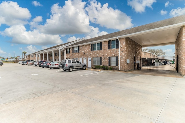 view of parking / parking lot