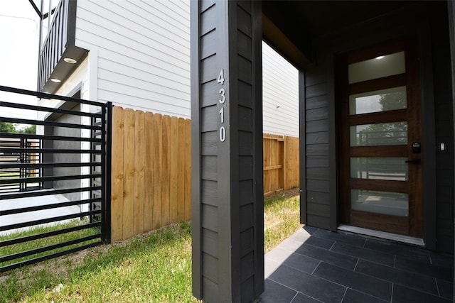 view of doorway to property