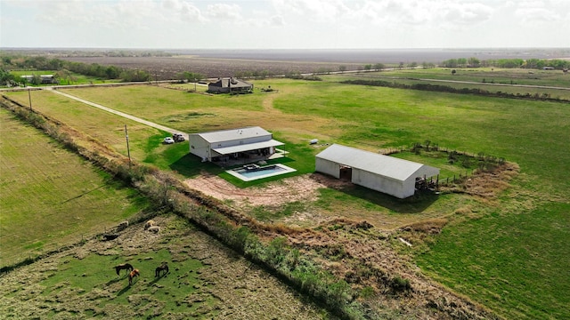 bird's eye view featuring a rural view