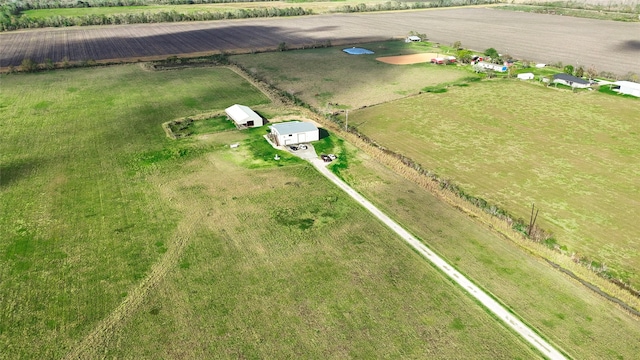 drone / aerial view featuring a rural view