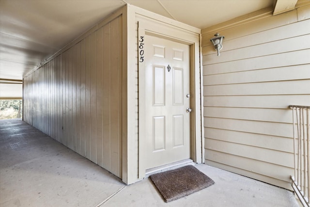 view of doorway to property