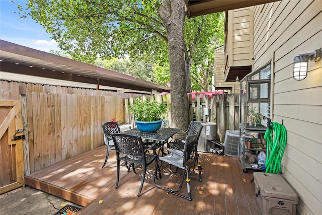 view of wooden deck