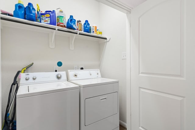 laundry area featuring separate washer and dryer