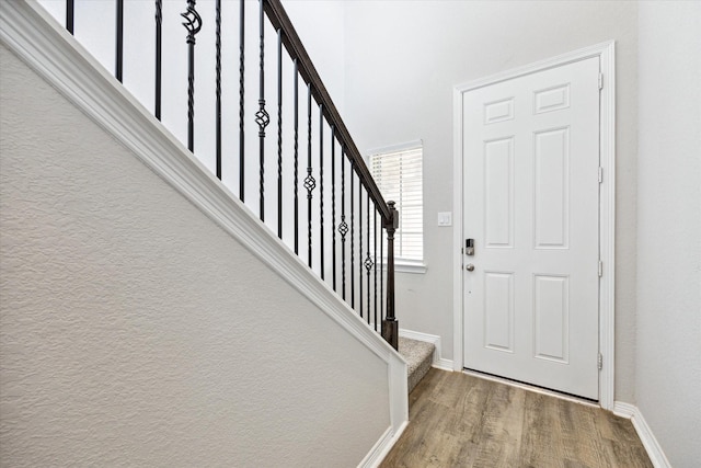 foyer featuring hardwood / wood-style floors