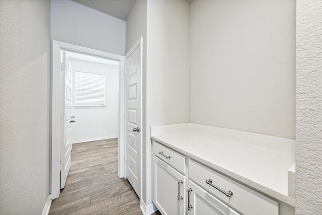 hall featuring light hardwood / wood-style floors