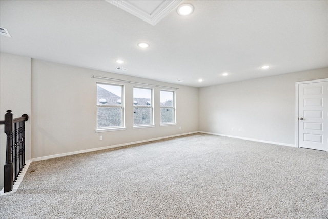 interior space with crown molding