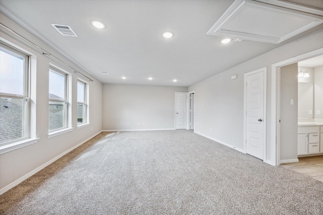 empty room with light carpet