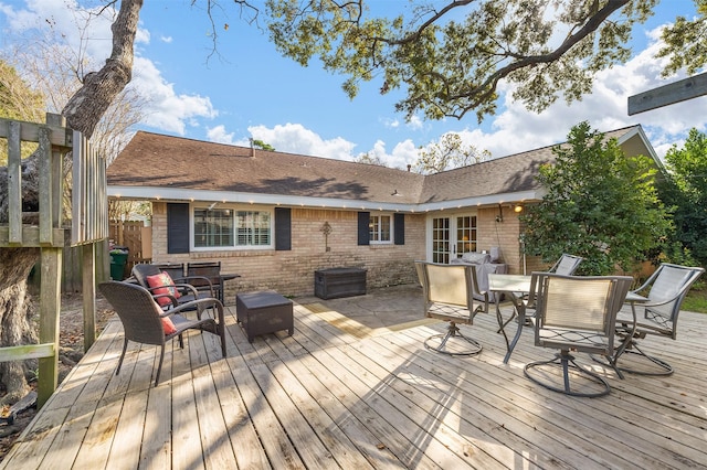 view of wooden deck