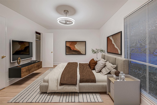 bedroom featuring light hardwood / wood-style flooring