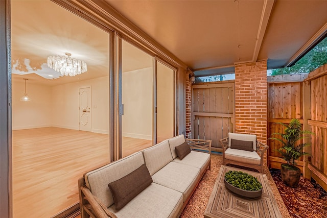 view of patio / terrace featuring an outdoor living space