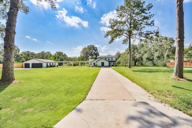 exterior space with a front yard