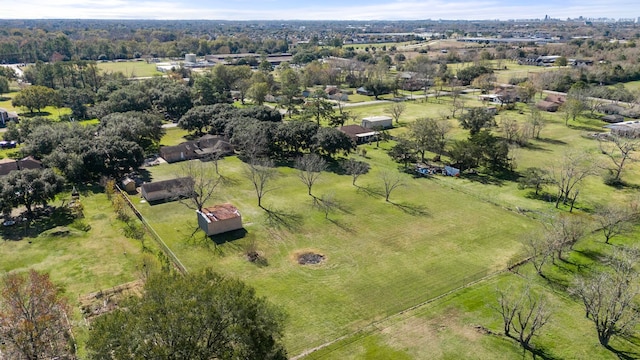 aerial view with a rural view