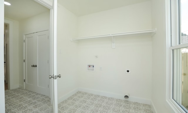 laundry room featuring hookup for an electric dryer, gas dryer hookup, and washer hookup