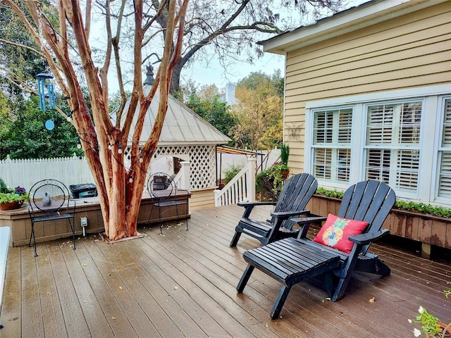 view of wooden terrace