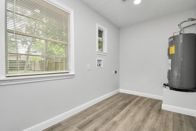 interior space featuring water heater