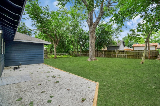 view of yard with a patio area