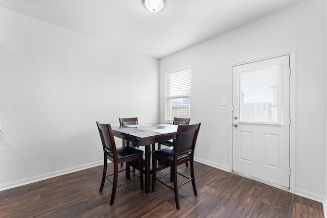 dining room featuring dark hardwood / wood-style flooring