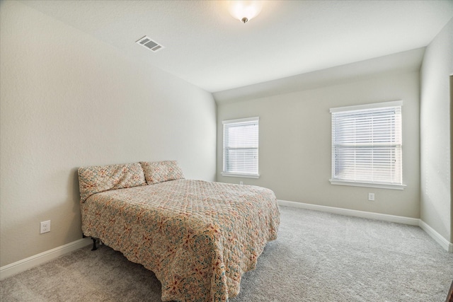 bedroom with carpet floors