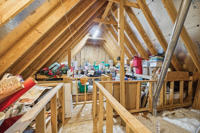 view of attic