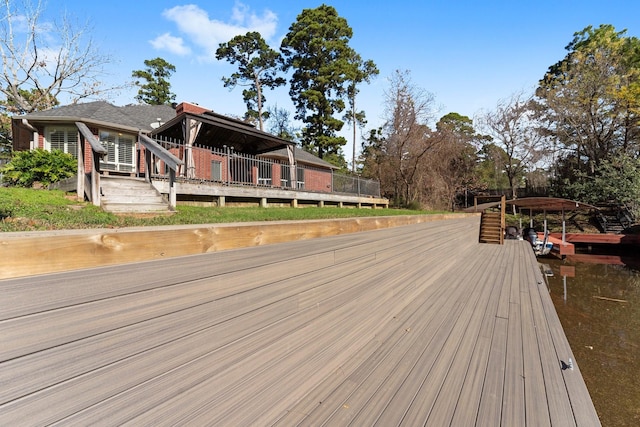 view of dock