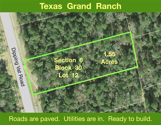 6-30-12 Dipping Vat Rd, Huntsville TX, 77340 land for sale