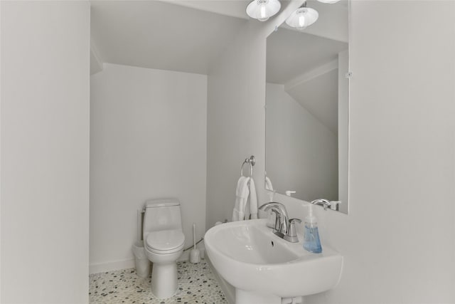 bathroom with sink and toilet