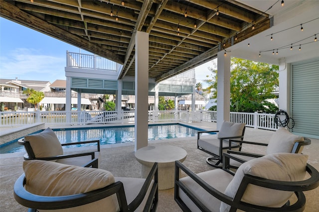 view of pool with a patio