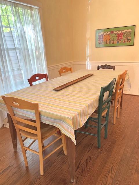 dining area featuring hardwood / wood-style flooring