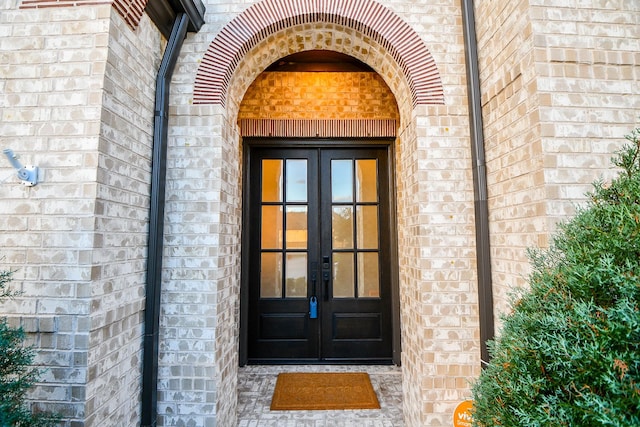 entrance to property with french doors