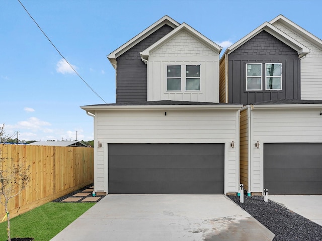 view of front of home featuring a garage