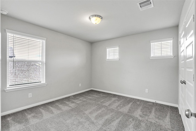 carpeted spare room with plenty of natural light