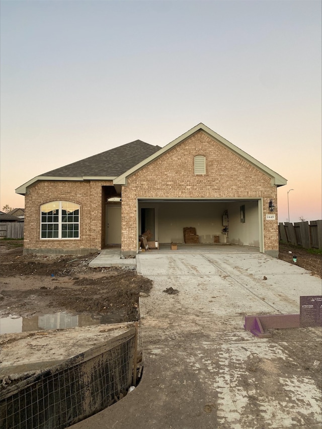 view of front of property