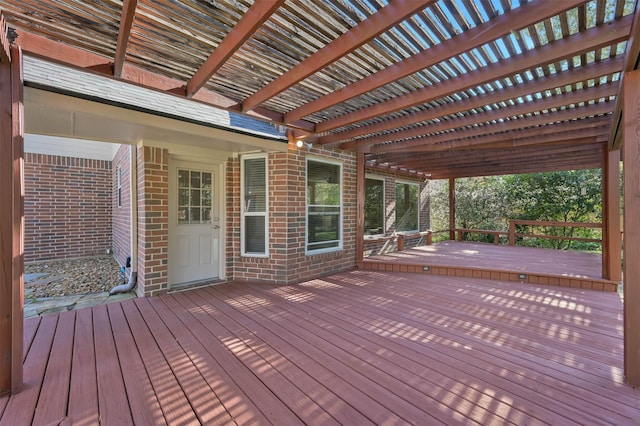 deck with a pergola