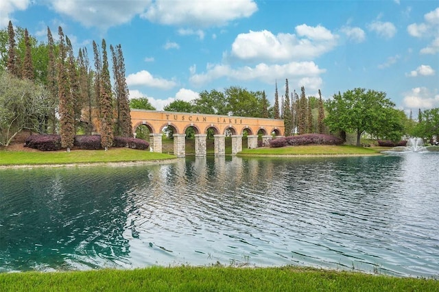 view of water feature