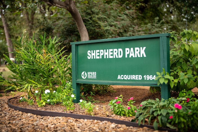 view of community sign